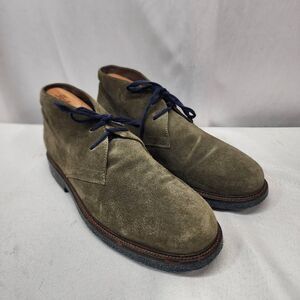 Donald Pliner Men's 9.5 Levi Green Suede Calf Oxford Shoe Chukka Boot